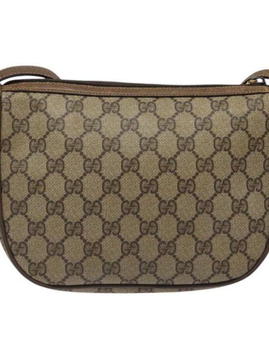 GUCCI GG Supreme Web Sherry Line Bag PVC Beige Gold 89 02 032 Auth hk2475 - Picture 3 of 16